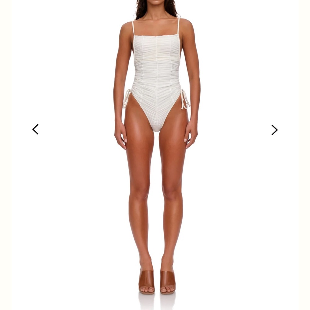 Andrea Iyamah Reco Swimsuit White NEW WITH TAGS Size Small